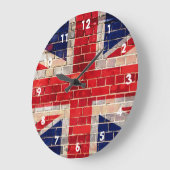 Grande Horloge Ronde Jack flag on a brick wall (Angle)