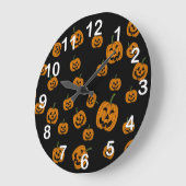 Grande Horloge Ronde Jack O'Lanterns arrière - plan (Angle)