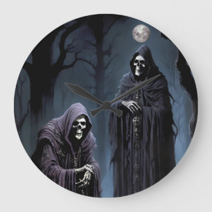 Grande Horloge Ronde J'ai des frissons au clair de lune pâle