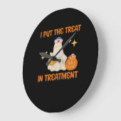 Grande Horloge Ronde J'Ai Mis Traitement Dans Traitement Rétro Funny In (Angle)