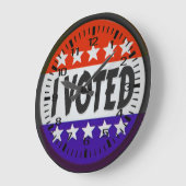Grande Horloge Ronde J'ai voté (Angle)