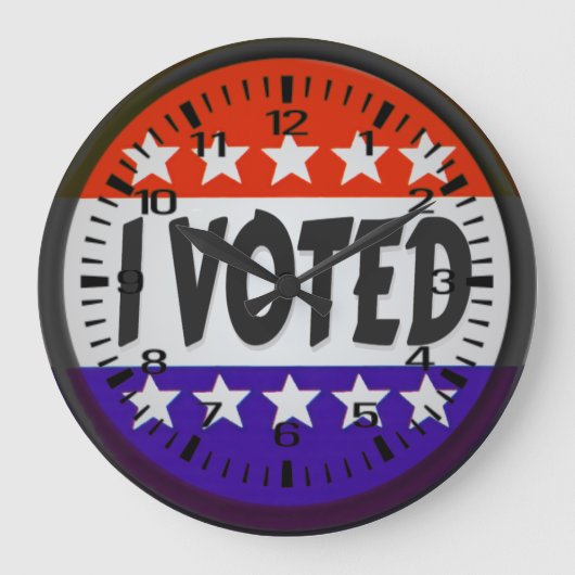 Grande Horloge Ronde J'ai voté (Recto)