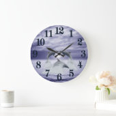 Grande Horloge Ronde J'aime des dauphins (Maison)