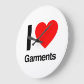 Grande Horloge Ronde j'aime des vêtements (Angle)
