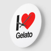 Grande Horloge Ronde j'aime la gelée (Angle)
