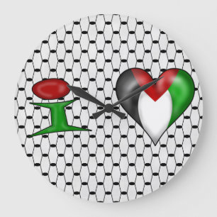 Grande Horloge Ronde J'aime la Palestine