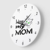 Grande Horloge Ronde J'aime ma mère (Angle)