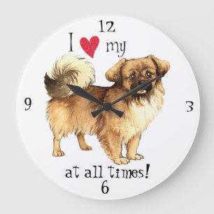 Grande Horloge Ronde J'aime mon Espagnol tibétain