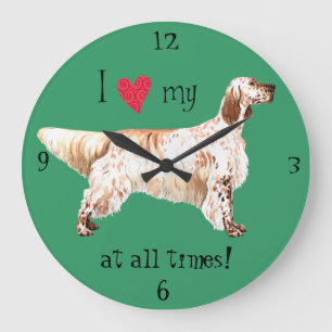 Grande Horloge Ronde J'aime mon poseur anglais