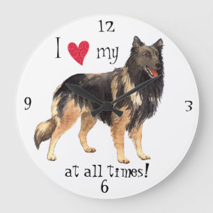 Grande Horloge Ronde J'aime mon Tervuren belge