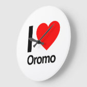 Grande Horloge Ronde j'aime oromo (Angle)