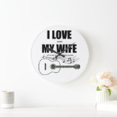 Grande Horloge Ronde J'aime quand ma femme me fait acheter une autre gu (Maison)