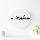 Grande Horloge Ronde J'aime Trump (Maison)