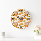 Grande Horloge Ronde Jam orange (Maison)