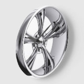 Grande Horloge Ronde jante chromée (Angle)