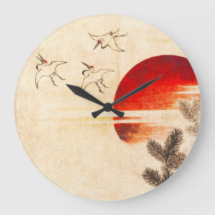Grande Horloge Ronde Japon du coucher du soleil