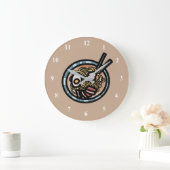 Grande Horloge Ronde Japonais cuit (Maison)