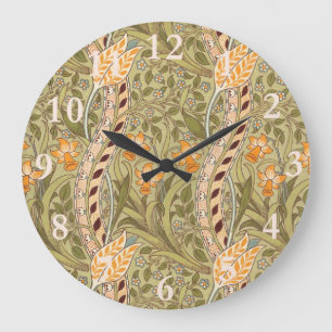 Grande Horloge Ronde Jardin de jonquilles de William Morris Fleur Class