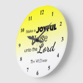 Grande Horloge Ronde Jaune faire un bruit joyeux (Angle)