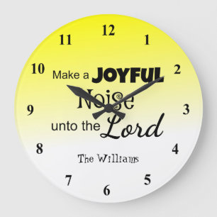 Grande Horloge Ronde Jaune faire un bruit joyeux
