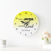 Grande Horloge Ronde Jaune faire un bruit joyeux (Maison)