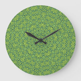 Grande Horloge Ronde Jaune, Motif de poids vert