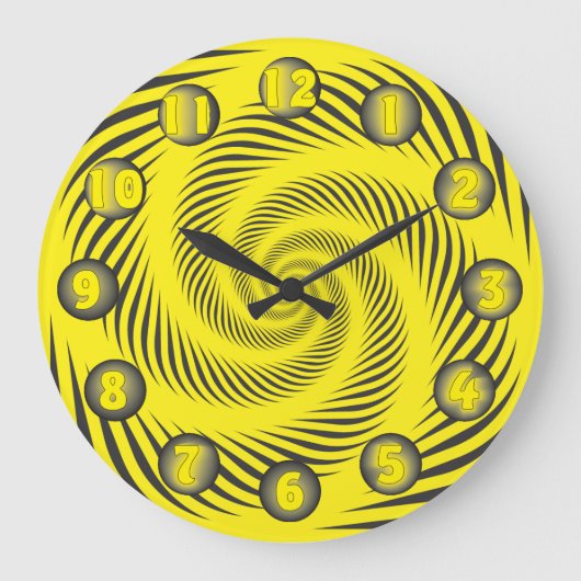 Grande Horloge Ronde jaune spydal noir (Recto)