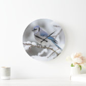 Grande Horloge Ronde Jay bleu hiver (Maison)