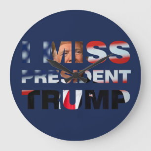 Grande Horloge Ronde Je Miss le Président Trump