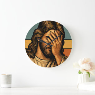 Grande Horloge Ronde Je N'Ai Jamais Dit Que Jésus Mème Drôle Chrétien