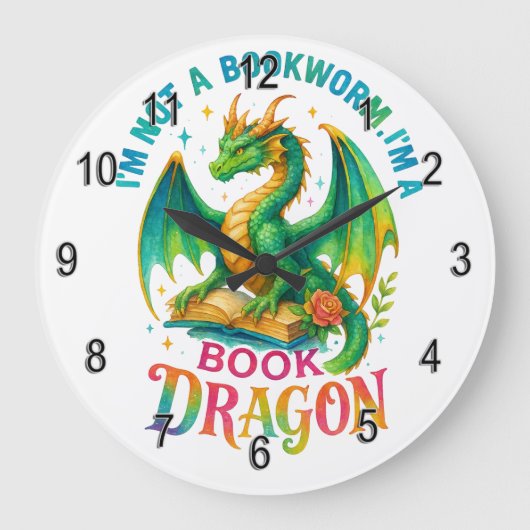 Grande Horloge Ronde Je ne suis pas un ver de livre... (Recto)