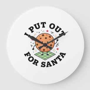 Grande Horloge Ronde Je Sors Pour Le Père Noël Cookie Noël