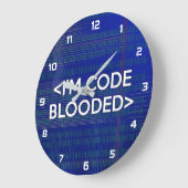 GRANDE HORLOGE RONDE JE SUIS CODE SANGUIN (Angle)