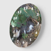 Grande Horloge Ronde Je suis le chat invisible (Angle)