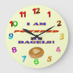 Grande Horloge Ronde Je suis propulsé par des Bagels