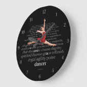 Grande Horloge Ronde Je Suis Une danseuse (Angle)
