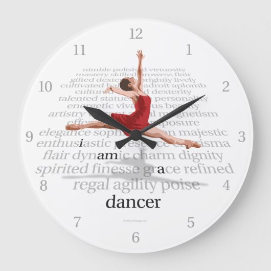 Grande Horloge Ronde Je Suis Une danseuse (Recto)