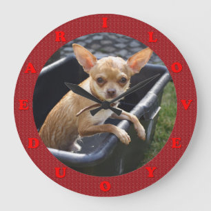 Grande Horloge Ronde je t'aime cher