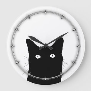 Grande Horloge Ronde Je vois le chat cliquer sur pour choisir votre