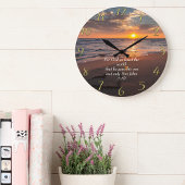 Grande Horloge Ronde Jean 3:16 L'océan de foi chrétienne avec un couche