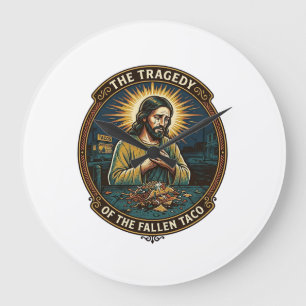 Grande Horloge Ronde Jésus a lâché la nourriture de rue de tacos de nui
