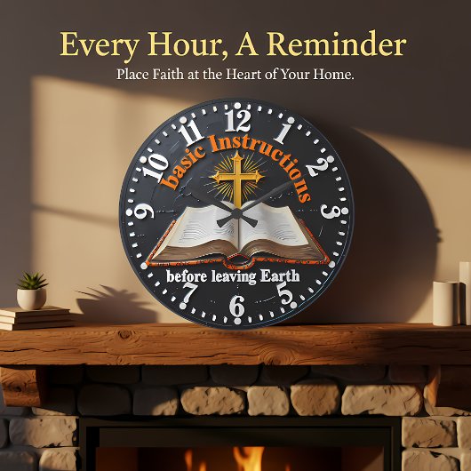 Grande Horloge Ronde Jesus Bible Basic Instructions