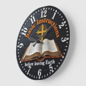 Grande Horloge Ronde Jesus Bible Basic Instructions (Angle)