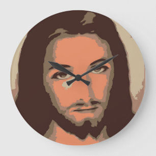 GRANDE HORLOGE RONDE JESUS CHRIST