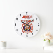 GRANDE HORLOGE RONDE JÉSUS DANS MON FIREMAN (Maison)