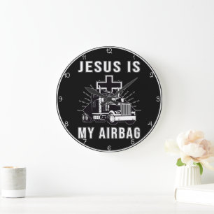 Grande Horloge Ronde Jésus est mon sac gonflable