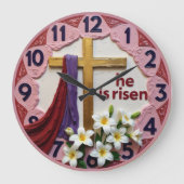 Grande Horloge Ronde Jesus He Is Risen Easter (Recto)
