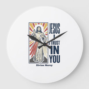 Grande Horloge Ronde Jésus, j'ai confiance en toi, Conception de chemis