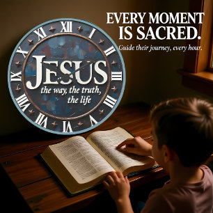 Grande Horloge Ronde Jésus Le Chemin Vérité Vie