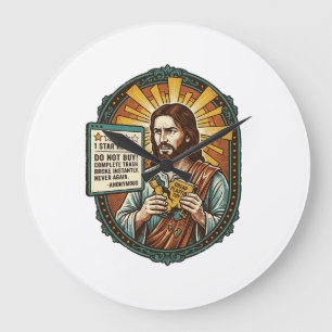 Grande Horloge Ronde Jésus Mauvaise Influence Produit Avis Échec Humour